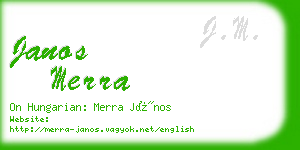 janos merra business card